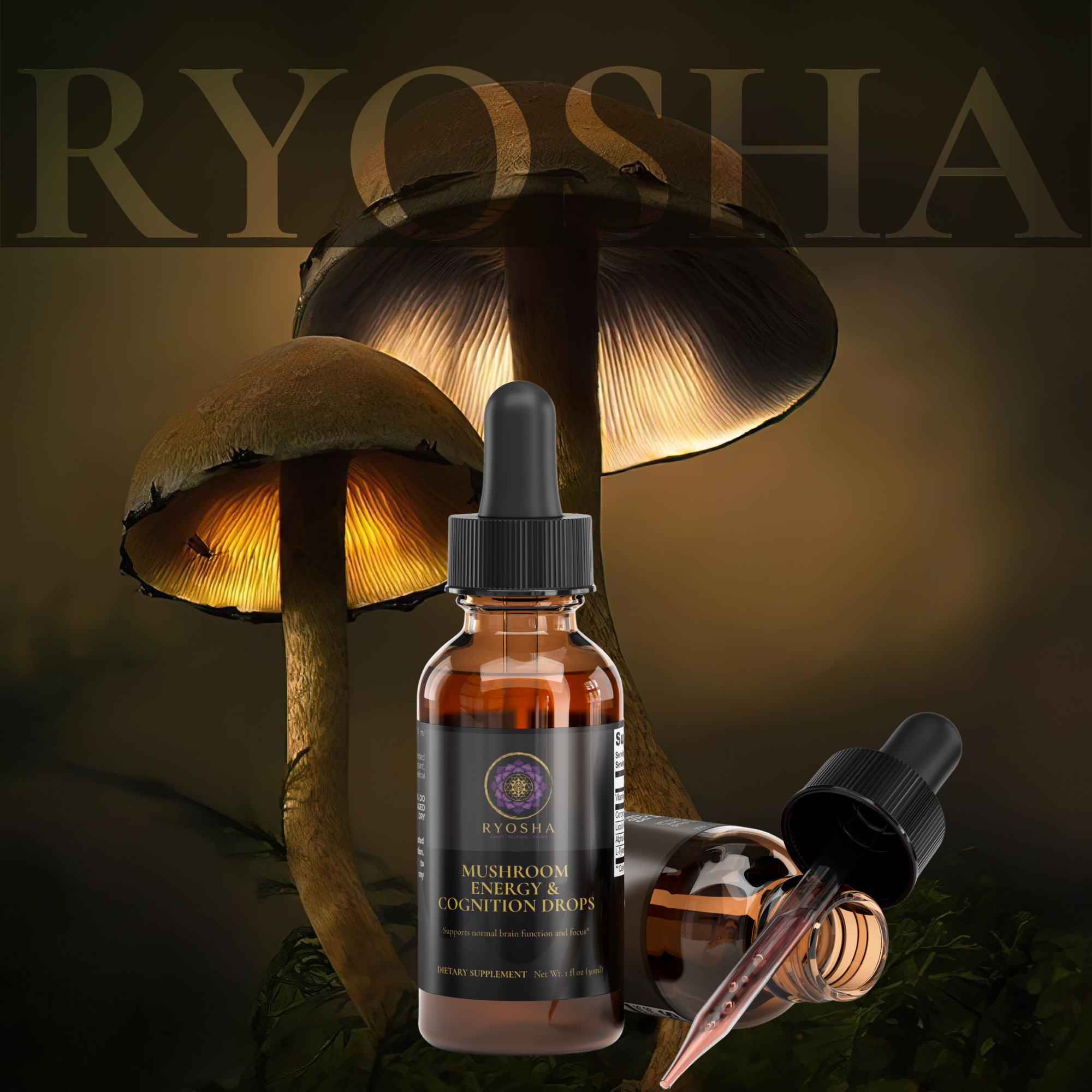 RYOSHA CLARITY — Mushroom Energy & Cognition Drops
