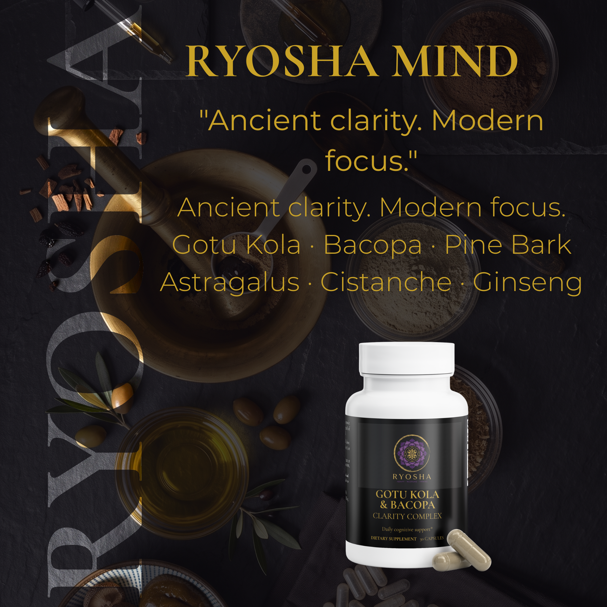 RYOSHA MIND — Gotu Kola & Bacopa Clarity Complex