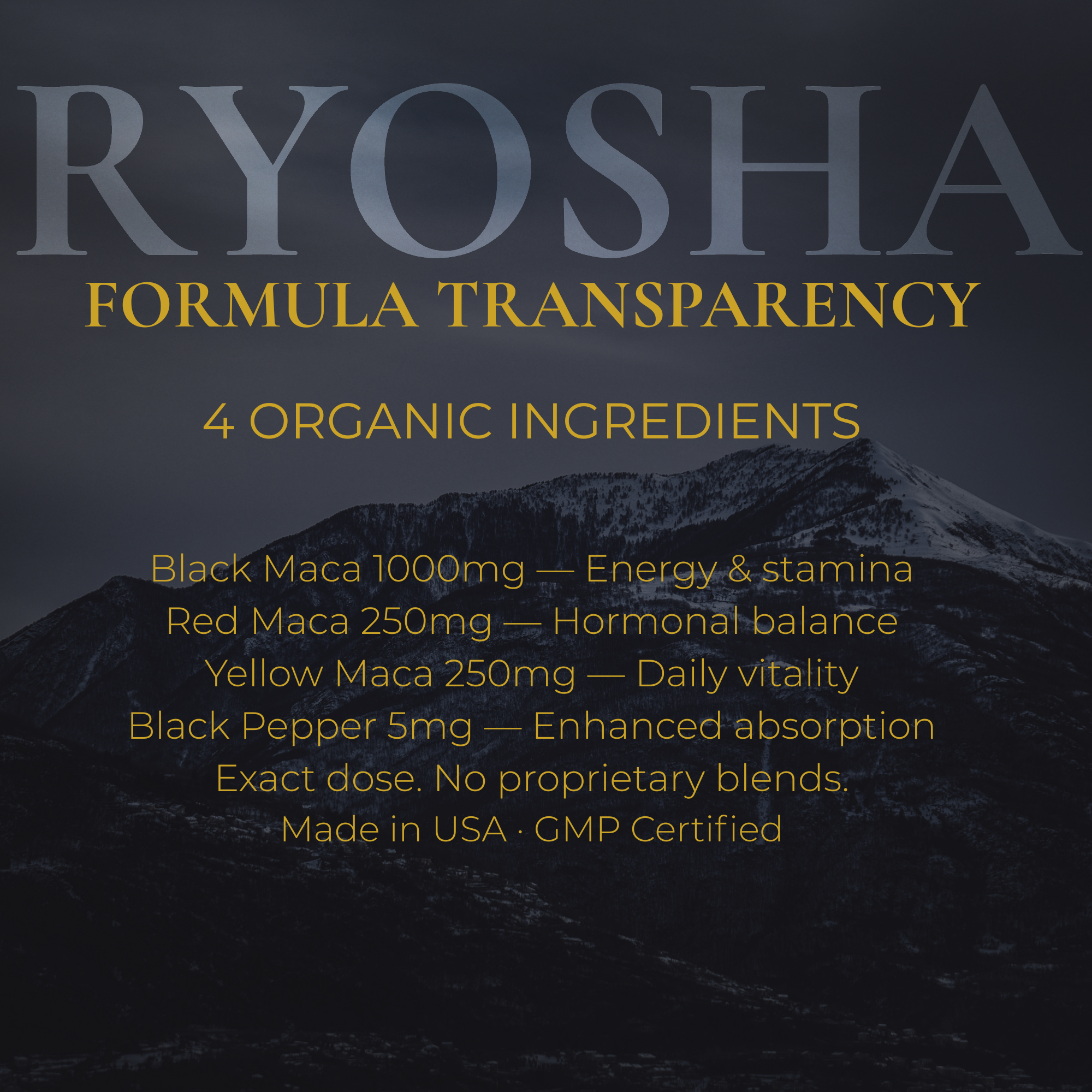 RYOSHA ROOT — Triple Maca Plus