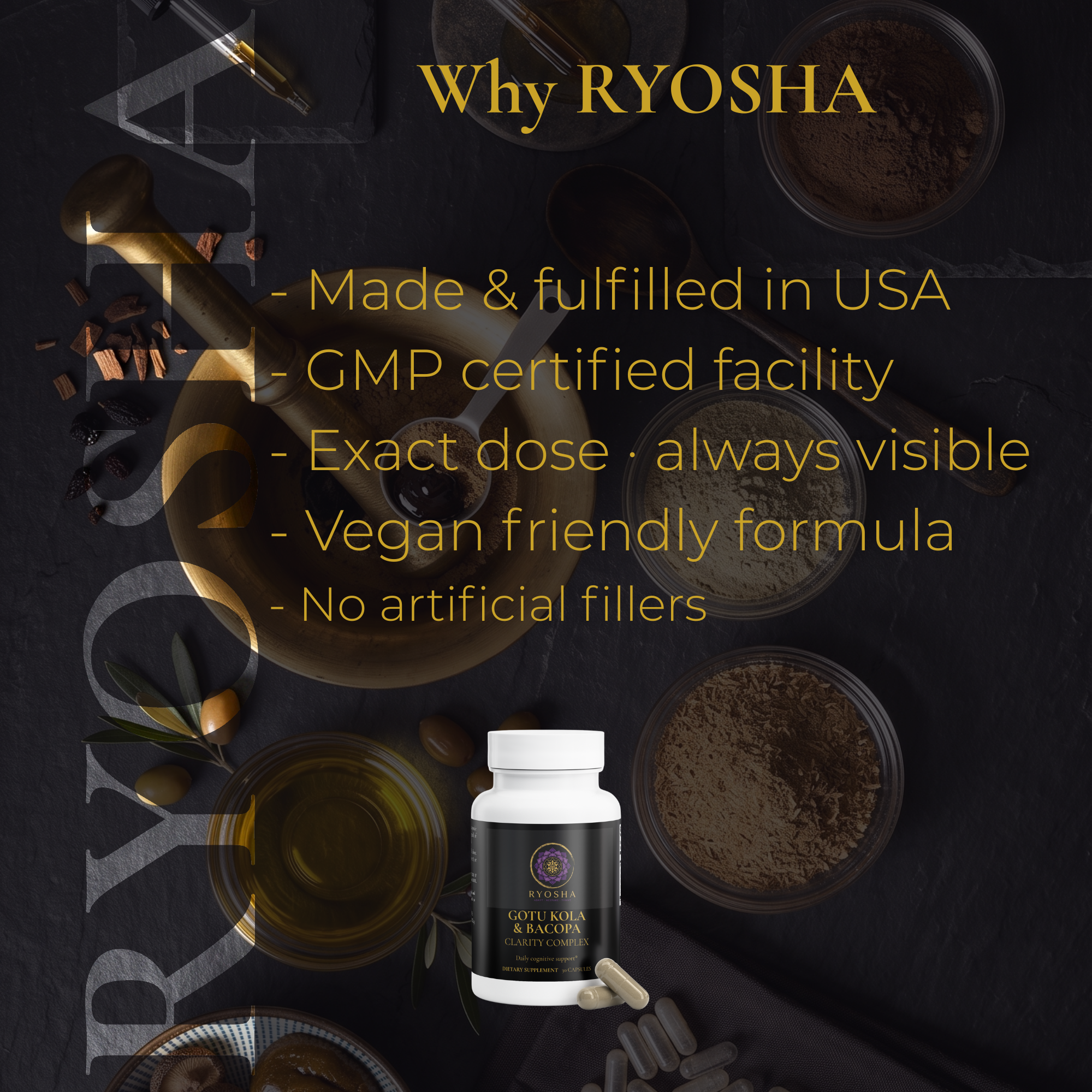 RYOSHA MIND — Gotu Kola & Bacopa Clarity Complex