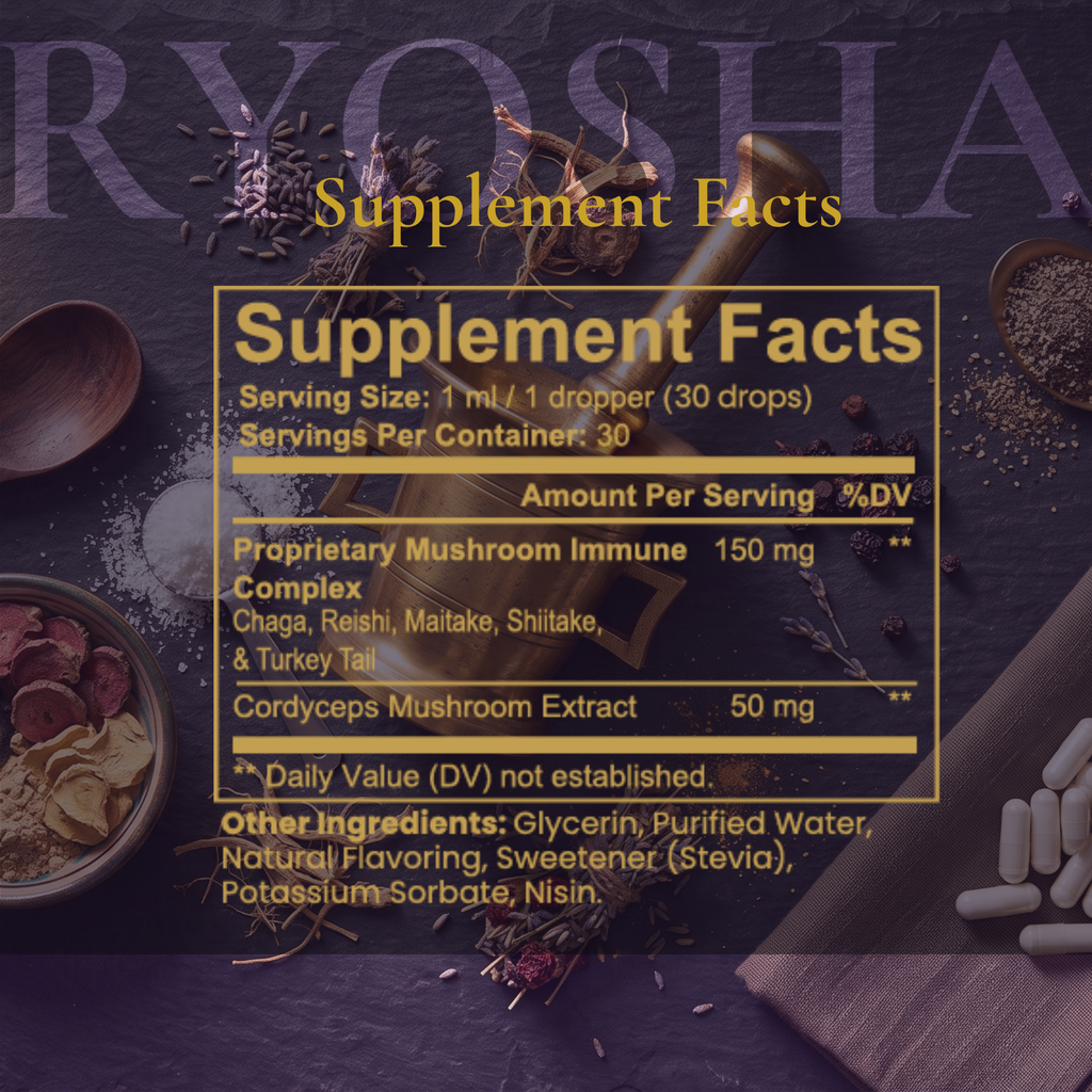 RYOSHA MYCELIA — Adaptogen Immunity Drops