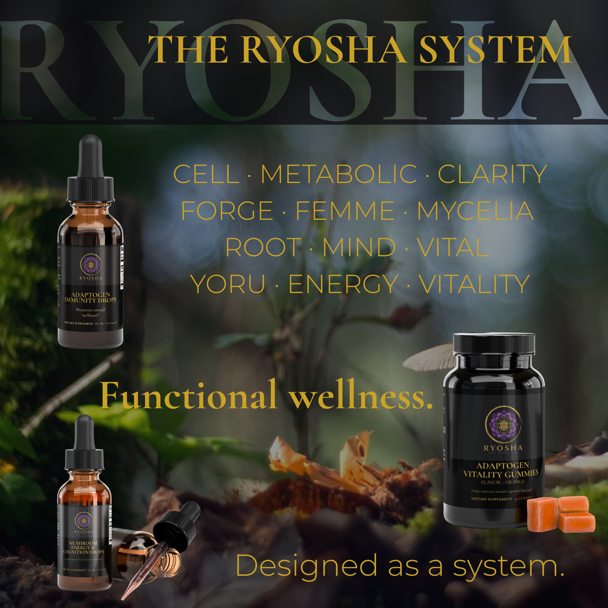 RYOSHA VITALITY — Adaptogen Vitality Gummies